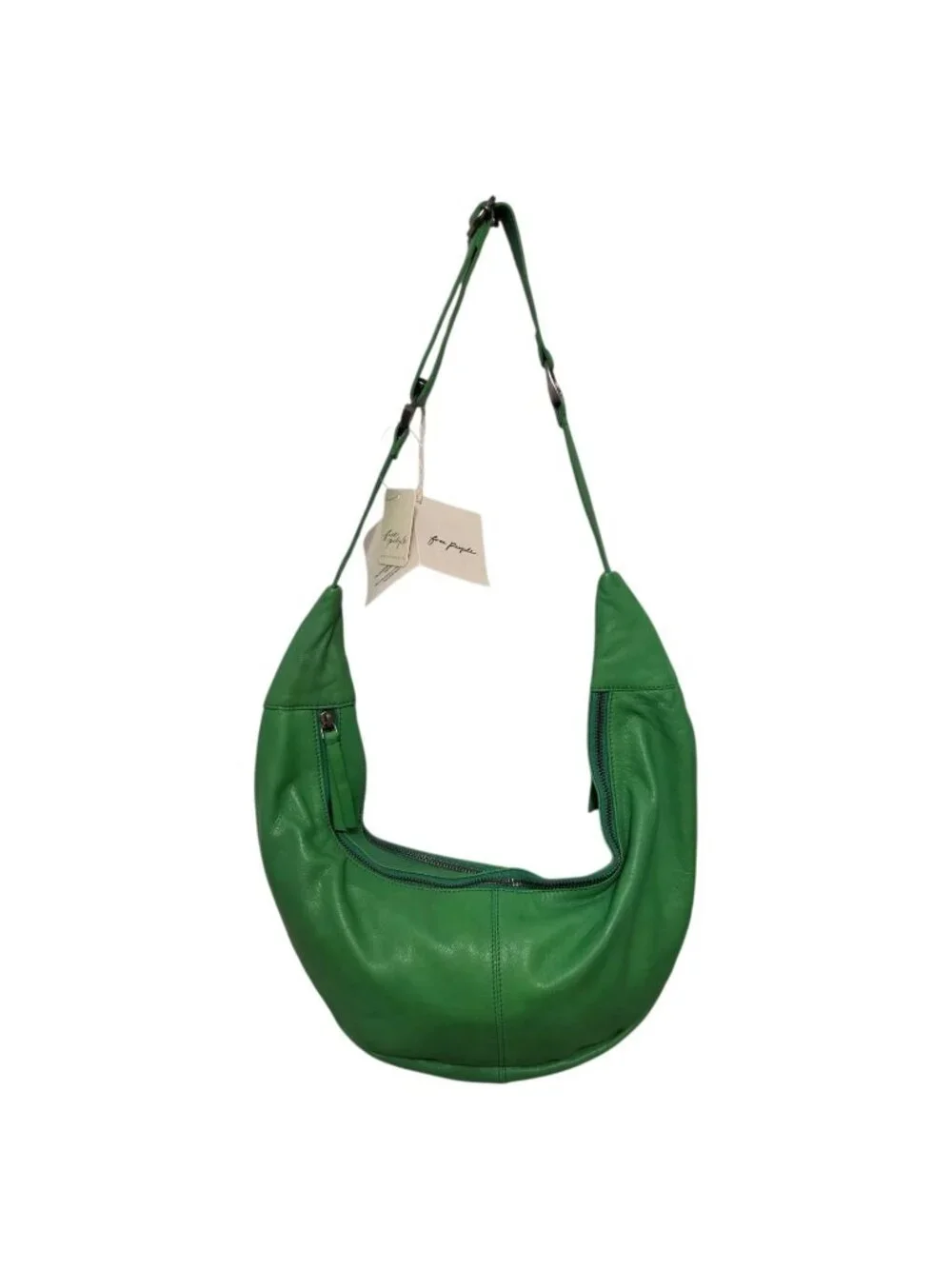 Free People Idle Hands Sling Green Leather Crossbody Bag NWT FP Collection